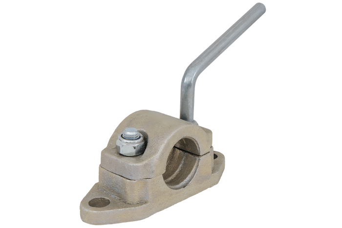 Abrazadera de rueda de soporte de hierro fundido KNOTT B48C6 para tubo corrugado de 48 mm