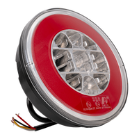 TT TECHNOLOGY TT.12008 Glo-Trac LED Luz trasera tipo hamburguesa con 3 funciones, universal