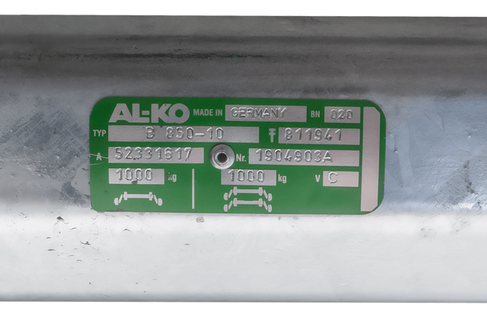 AL-KO COMPACT eje frenado para remolque / grúa 1000kg 1220mm 1780mm 4x100