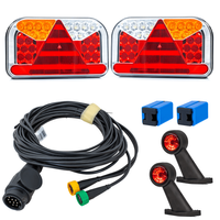 Juego de luces: luces traseras LED FRISTOM FT-170 + luces de posición laterales LED FRISTOM FT-009 + arnés MANTES 5,2 m 13PIN