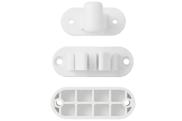 Pestillo de puerta para caravana o autocaravana ProPlus 362622V02, manilla blanca con resorte para sujetar la puerta.