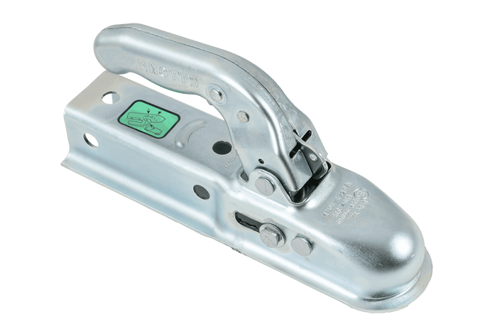 Enganche de bola KNOTT K7.5-G para remolque de 750 kg con barra de tiro cuadrada de 45 mm