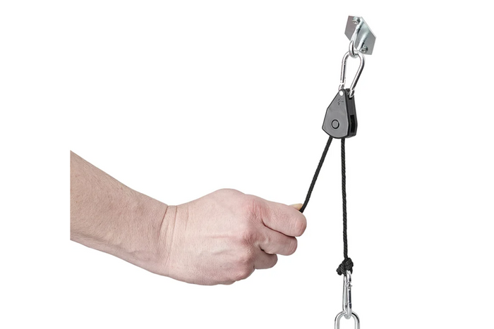 Juego de dos cabrestantes de cable ProPlus 320054, polipasto de cable con trinquete, 2,5 m, 68 kg