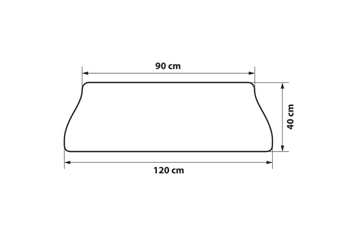 Alfombrilla protectora de parachoques trasero LAMP para maletero 120x40cm