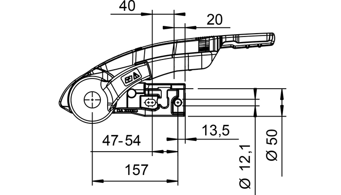 Enganche de bola AL-KO AKS3004 con estabilizador para remolque de 3000kg con barra de tiro tubular de 50mm