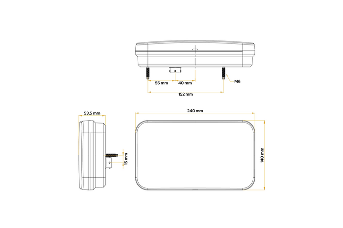 Luces traseras FRISTOM FT-370 LED bayoneta 6-PIN 7 funciones izquierda+derecha