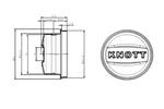 Tapa de cubierta de cojinete de cubo KNOTT de 64,2 mm para remolque