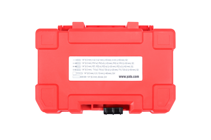 Juego de puntas para destornillador de impacto YATO YT-04616, 37 piezas
