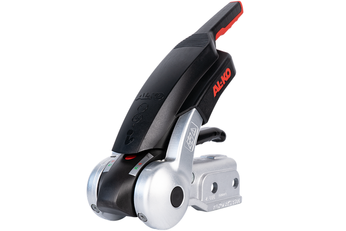 Enganche de bola AL-KO AKS3504 con estabilizador para remolque de 3500kg con lanza tubular de 60mm con protección antirrobo
