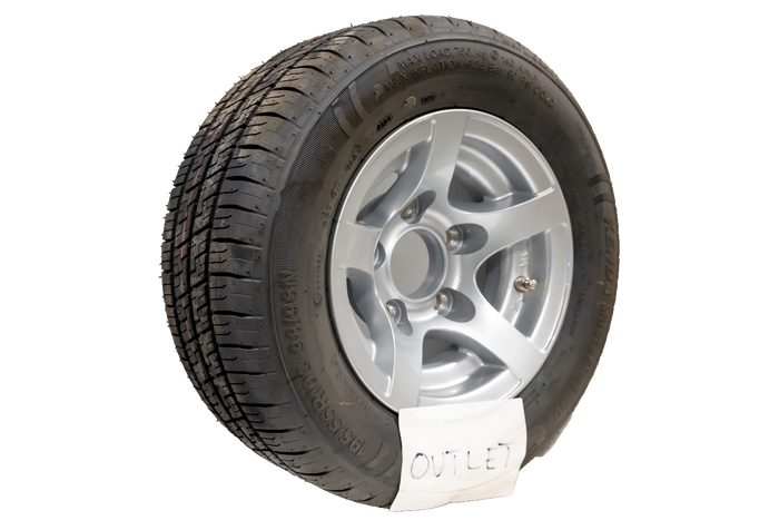 OUTLET Rueda reforzada para remolque NEUMÁTICO KENDA 195/55 R10C 98/96N LLANTA ALU STARCO 6Jx10"H2 5x112 ET:-4