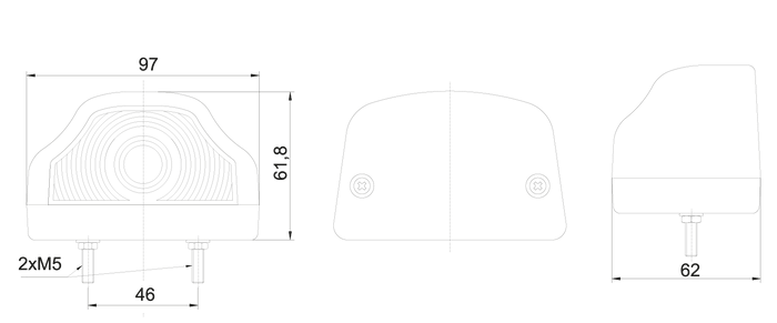 Lámpara de matrícula HOR19LT103