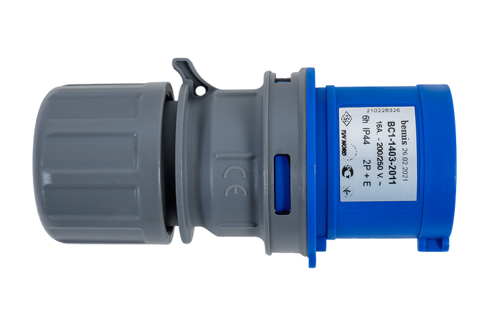 Enchufe eléctrico MANTES 3P, enchufe macho, portátil, 16A, 230V