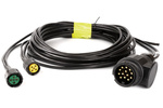 Arnés de cableado 5,5 m - enchufe 13-PIN bayoneta 5-PIN MANTES