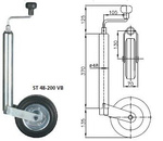 Rueda jockey WINTERHOFF ST48-200VB 150 kg 48 mm
