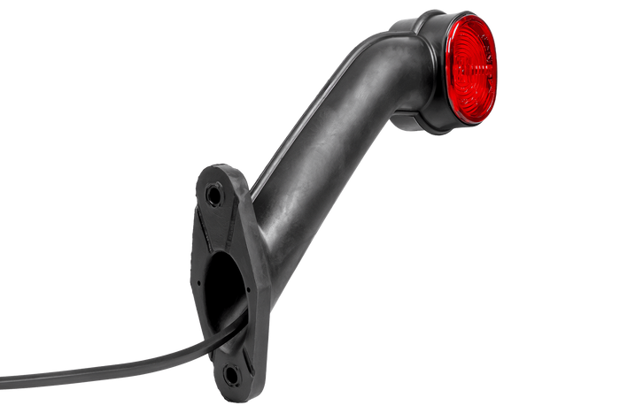 Luz de posición derecha ASPÖCK SUPERPOINT II con brazo de goma y cable lateral.