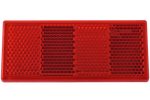 Reflector rojo 90x40 mm con cinta autoadhesiva