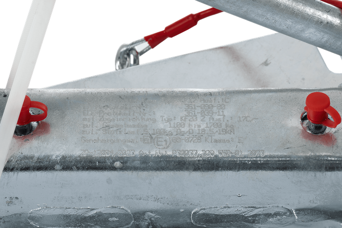 Dispositivo de inercia KNOTT KF17A con enganche K20B para remolque de 1700kg con lanza en V