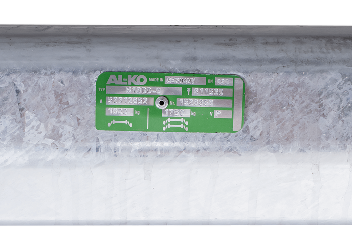 AL-KO EURO eje con freno para remolque de barco 1800kg 1645/1755mm 2230mm 5x112