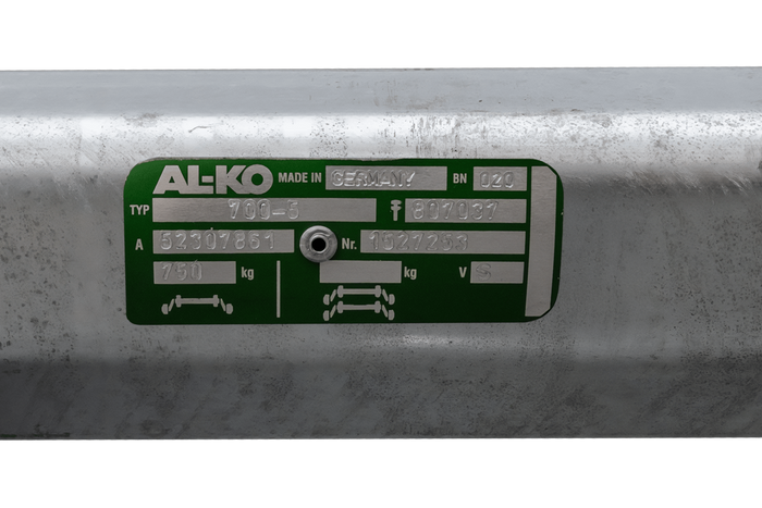 AL-KO OPTIMA eje sin freno para remolque 750kg 1200mm 1630mm 4x100