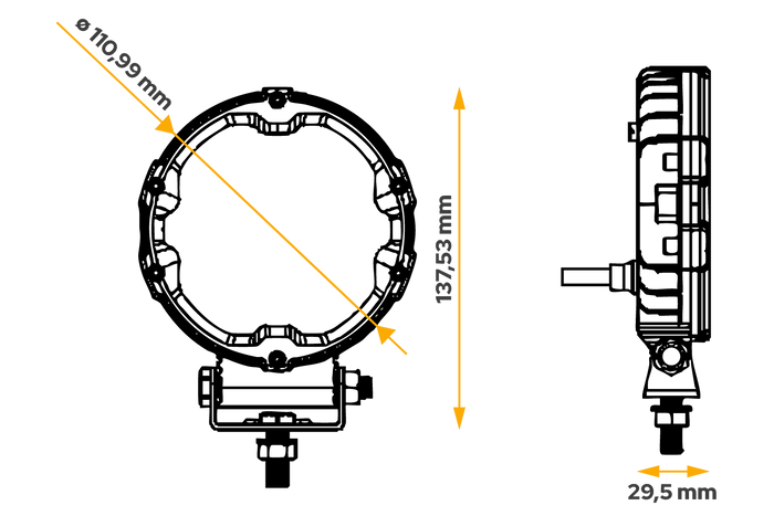 Reflector de luz de trabajo LED KAMAR X-SPIDER L0196 9xLED 1700lm