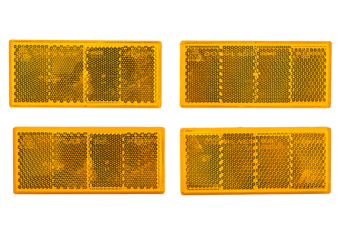 Conjunto: Cuatro reflectantes de color naranja para remolques