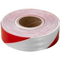 Cinta adhesiva reflectante contorno blanca y roja en segmentos - rollo de 45 m