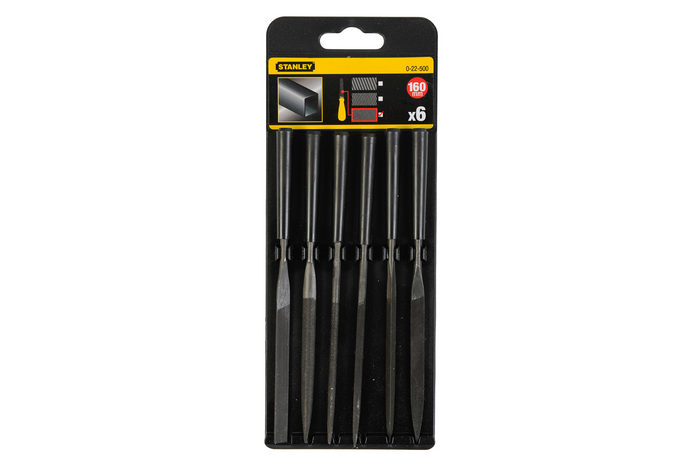 Juego de seis limas de aguja STANLEY 0-22-500, longitud 160 mm