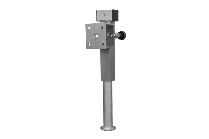 UNITRAILER D-110.000.049 Soporte de manivela extensible para remolque de plataforma plana de 1300 kg, 410-645 mm