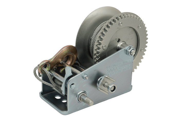 Cabrestante manual KNOTT 6X0017.008 para remolque de 900 kg con cable de acero