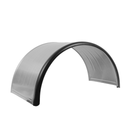 Guardabarros doble para remolque de 17,5 a 19,5", paso de rueda DOMAR DK7140 de 1000/500 mm, metálico con borde de goma.
