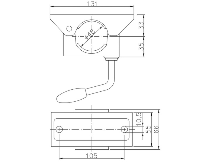 Abrazadera para rueda jockey 48 Winterhoff