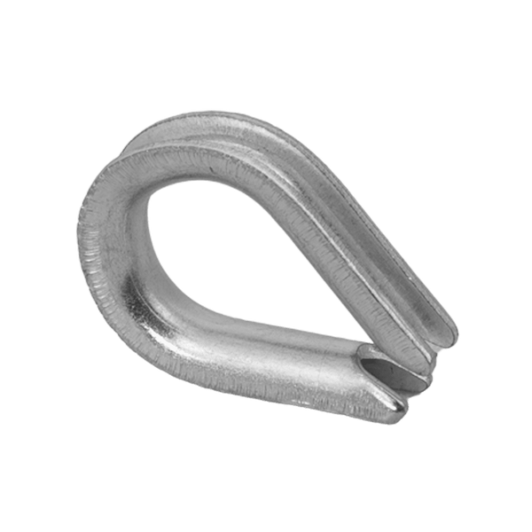 Guardacabos de cuerda DROMET KU.4, con amarre de acero, 4 mm