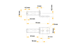 Bisagra lateral con soporte UNITRAILER BSCH 10-270+BSCHG 10-A, montaje lateral completo para remolque