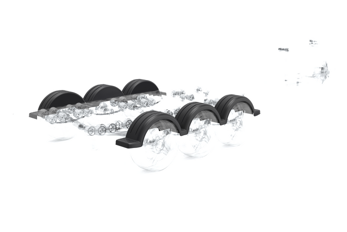 Guardabarros para remolque de barco de 13" DOMAR D20422D, paso de rueda de 830/240 mm