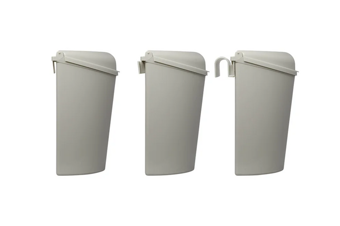 Cubo de basura ProPlus 370402 con tapa para remolques y autocaravanas, 6 litros.
