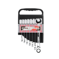 YATO YT-0208 Llaves combinadas de trinquete 10-19mm 7 piezas.