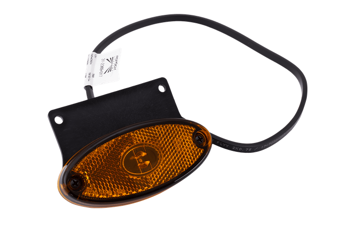 Juego de dos luces de posición LED ASPÖCK FLATPOINT II, naranja, universales, con soporte