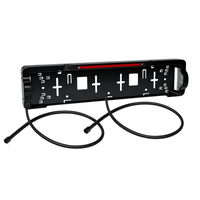 Marco para matrícula con iluminación LED y luz de freno ASPÖCK de 12 V, cable de 0,8 m y 1 m.