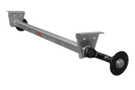 Eje sin freno KNOTT VG7-L para remolque de 750 kg, 1360 mm, 1676 mm, 4x130