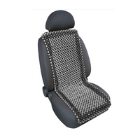 Cojín de asiento de cuentas de madera LAMP Samurai antracita/gris, alfombrilla para asiento de coche