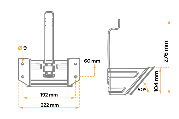 Soporte de montaje AL-KO para calzo de rueda UK46