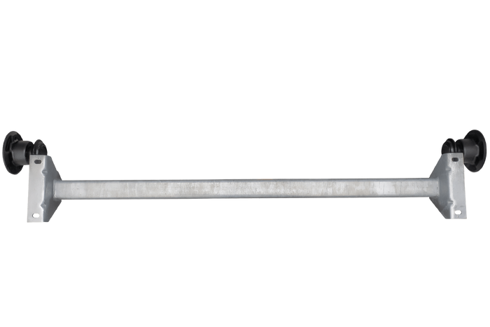 Eje sin freno KNOTT VG7-L para remolque UNITRAILER 750kg 1260mm 1560mm 4x100