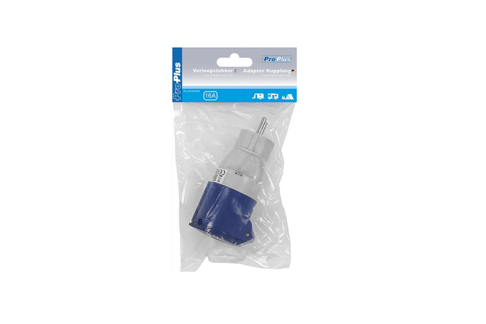 Adaptador con toma para CEE 16A con contacto de protección ProPlus 373518