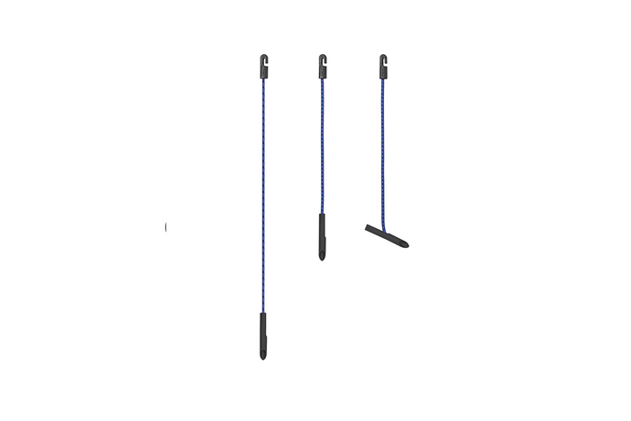 Juego de cuatro clips para lona ProPlus 342180, cordones multifuncionales flexibles, 280 mm