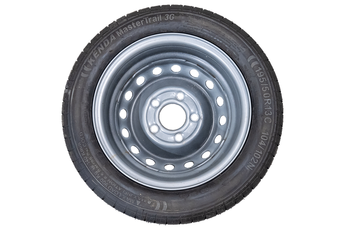 OUTLET Rueda reforzada para remolque Neumático KENDA 195/50 R13C 104/102N Llanta KENDA 6Jx13"H2 5x112 ET:30