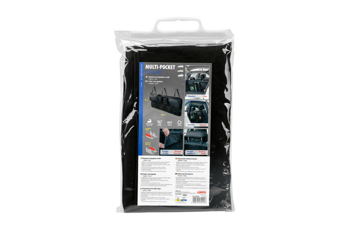 Organizador de coche LAMP Multi-Pocket DeLuxe para maletero y respaldo de asiento 88x46cm