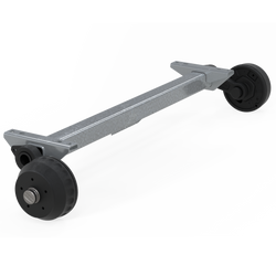 KNOTT VGB15M/MV eje frenado para remolque / grúa 1500kg 1300mm 1770mm 5x112