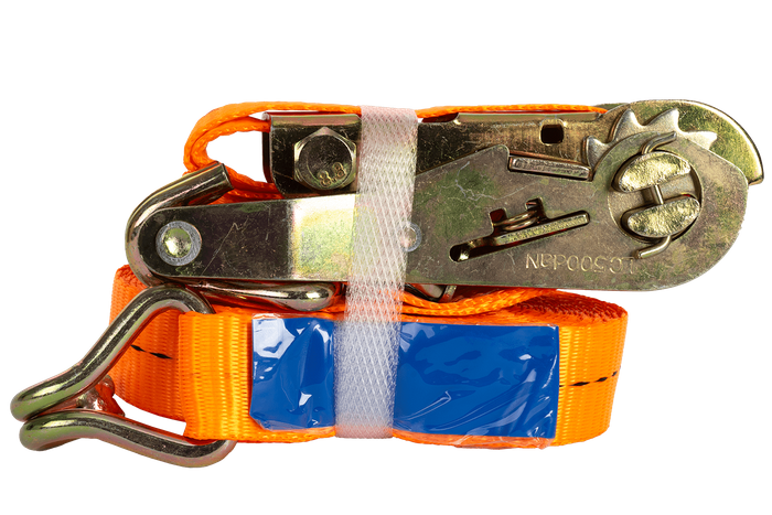 Cinta transportadora UNITRAILER de 6 m/25 mm/1 t de color naranja con tensor