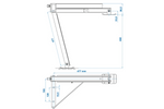 Soporte de esquina extensible ProPlus 361510V01 para remolque, lado delantero izquierdo/trasero derecho, 600 kg, 460 mm