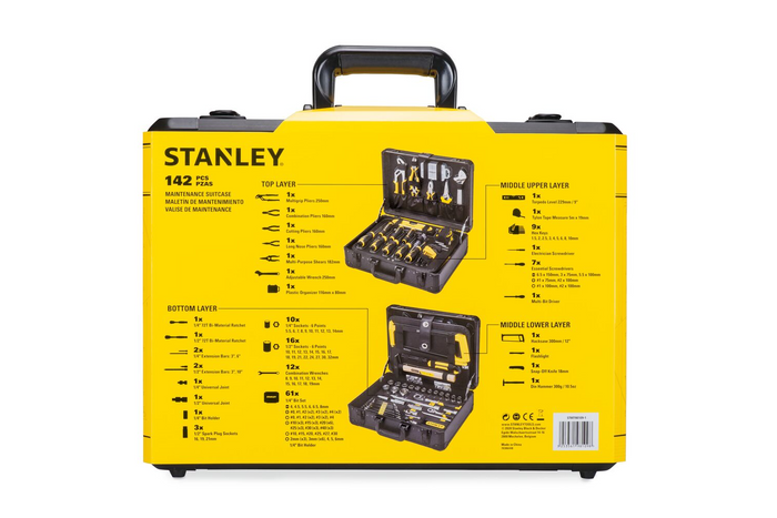 Kit de servicio STANLEY STMT98109-1, estuche de herramientas, 142 uds.